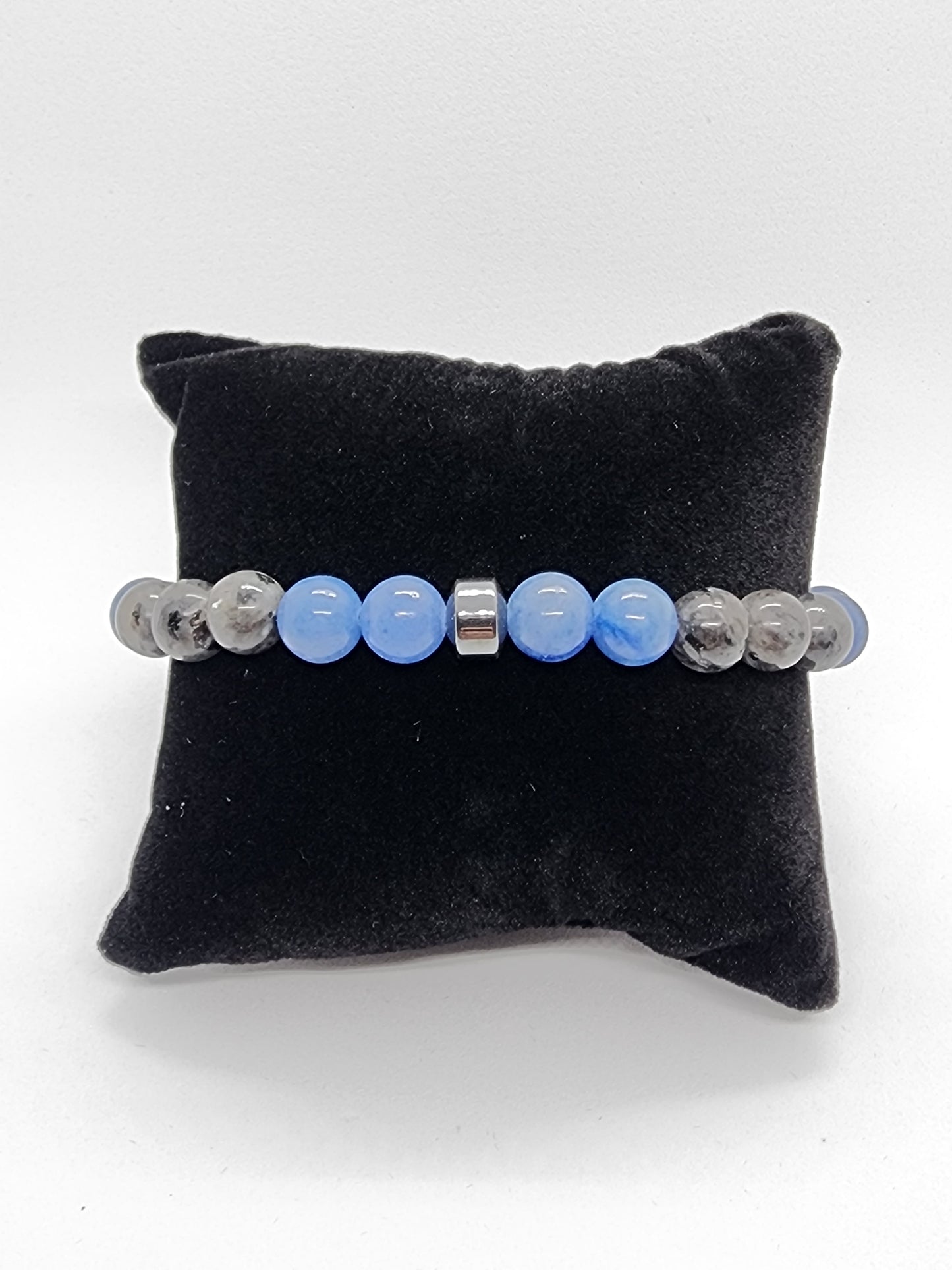 Men Bracelet - Blue Aventurine & Black Labrodorite