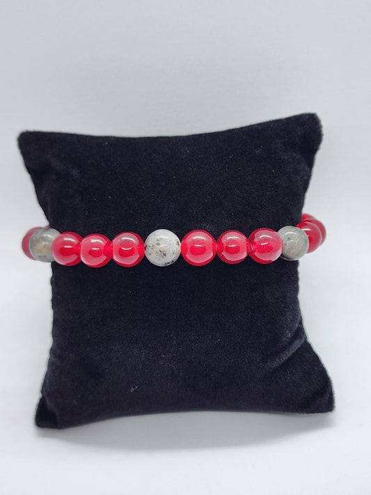 Dark Jade Plum with Gray Marble