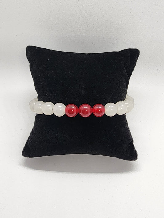 Natural White with Dark Jade Plum