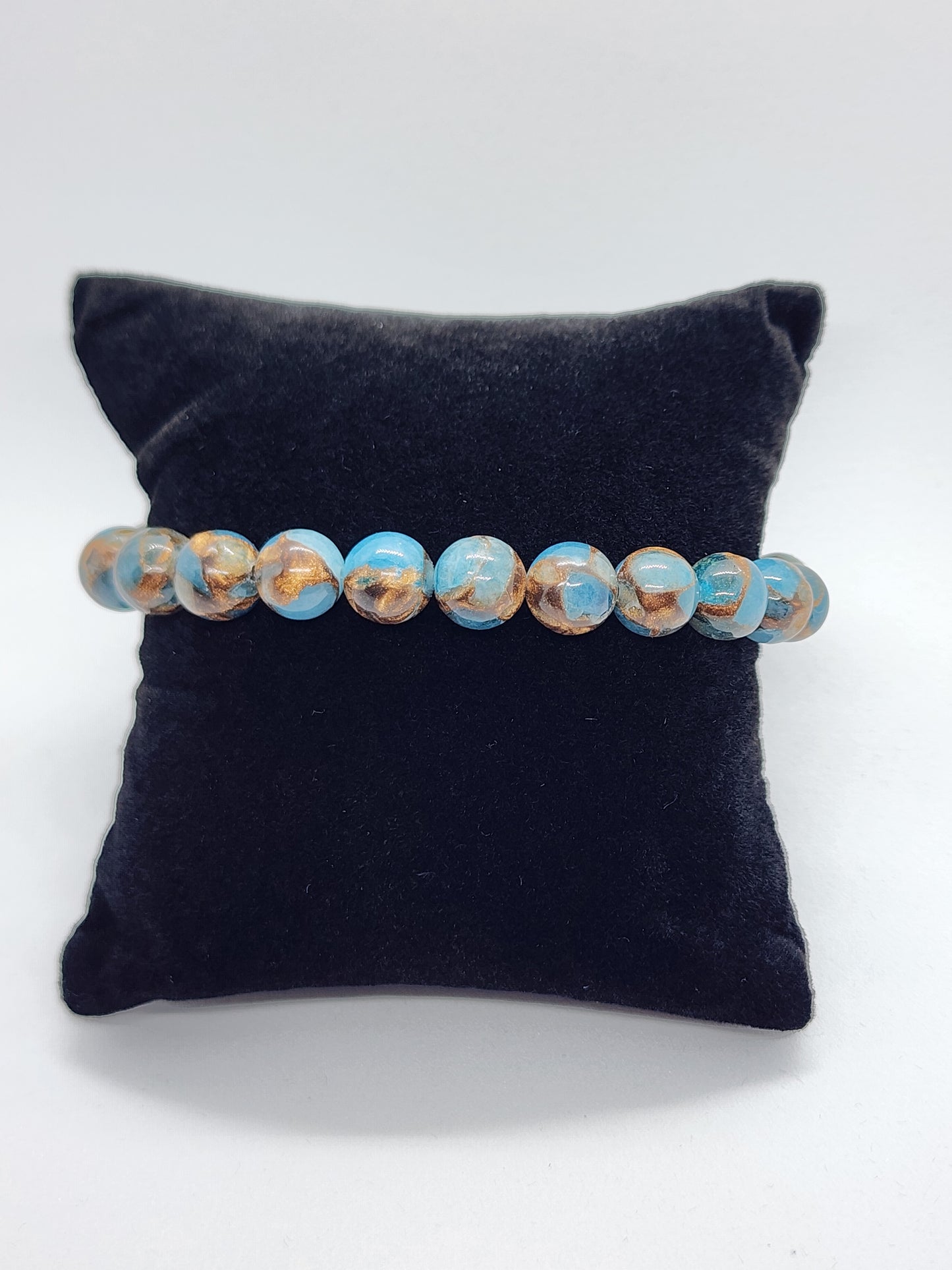Sky Blue Resin Sponge Women Bracelet