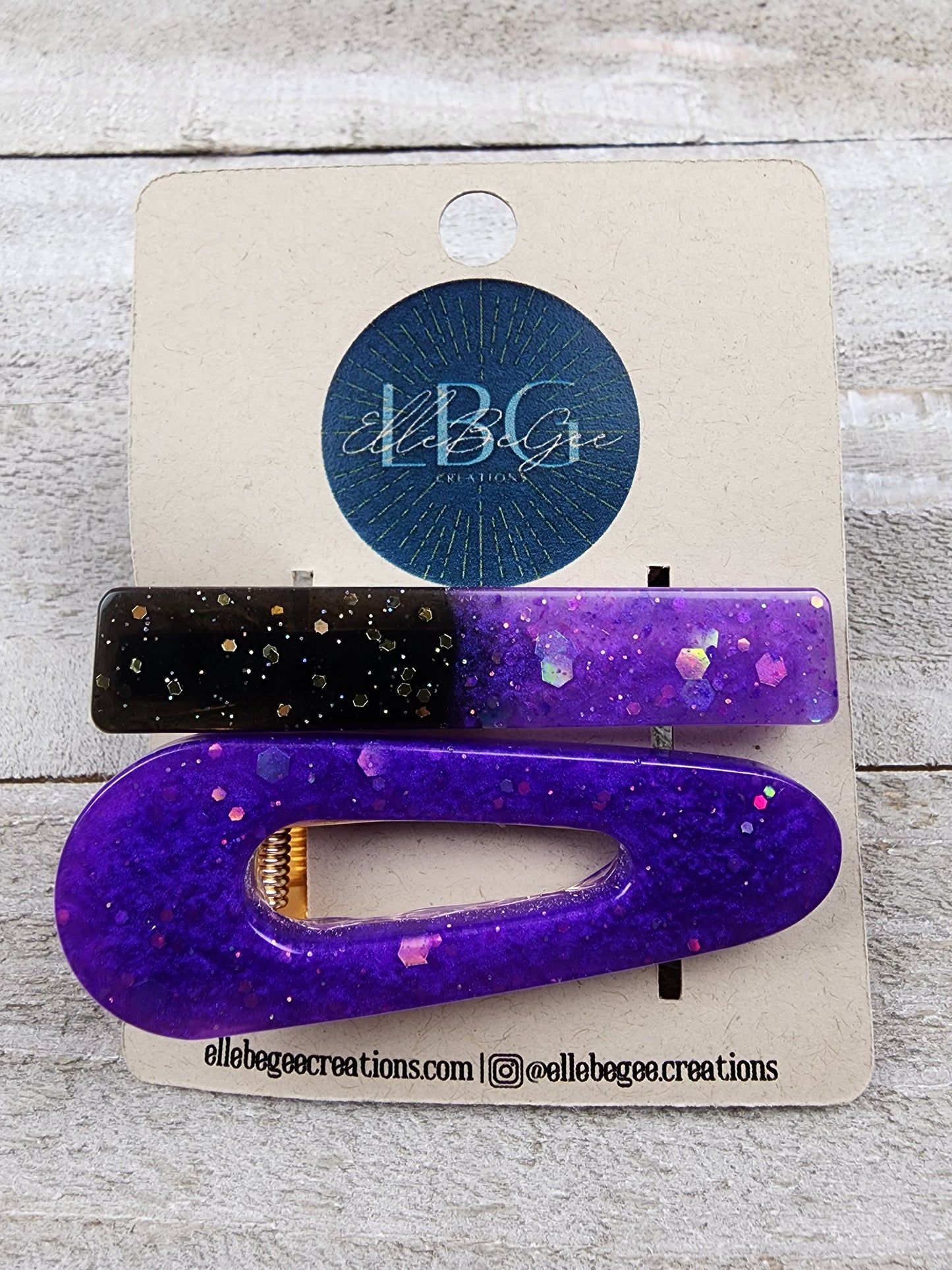 Black & Purple Hairclips