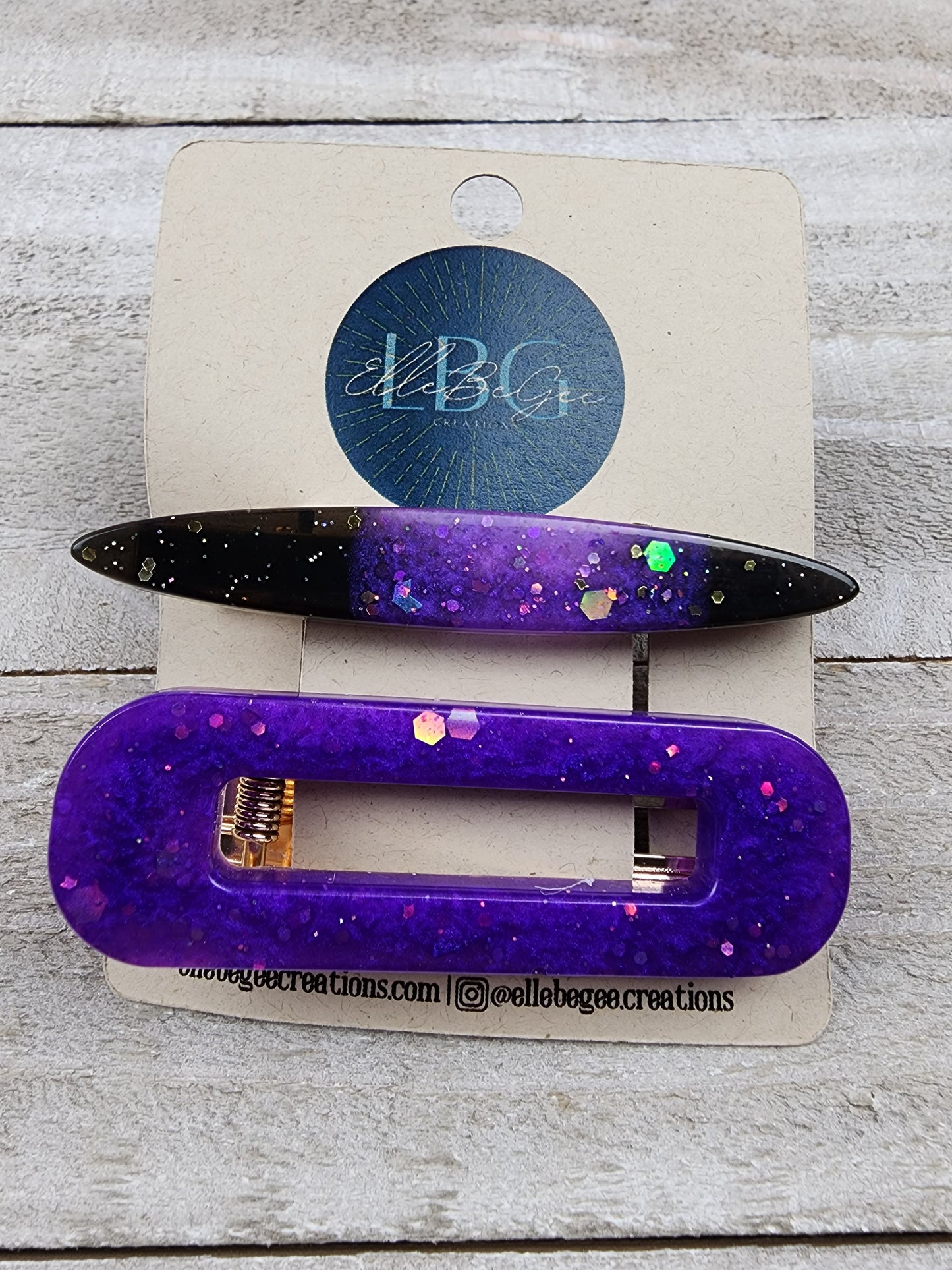 Black & Purple Hairclips