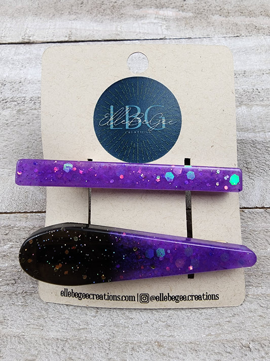 Black & Purple Hairclips